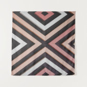 Rosa, schwarze und weiße Wand Wandteppich (Vorderseite (Horizontal))