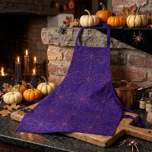 Rosa Schwarze Witwenspinnen-Netz-Kunst Halloween-M Schürze