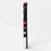 Rosa schwarze Zebra-Druck iPhone 5 Case-Mate Hülle (Hinten/Links)