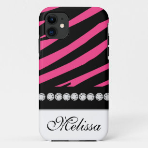 Rosa schwarze Zebra-Druck iPhone 5 Case-Mate Hülle