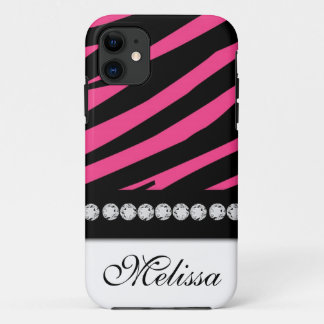 Rosa schwarze Zebra-Druck iPhone 5 Case-Mate Hülle