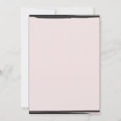 Rosa & Schwarzer Bilderrahmen Trendig Modern Sweet Einladung (Rückseite)