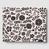 Rosa | Schwarzer Florenhals Gästebuch (Rückseite)