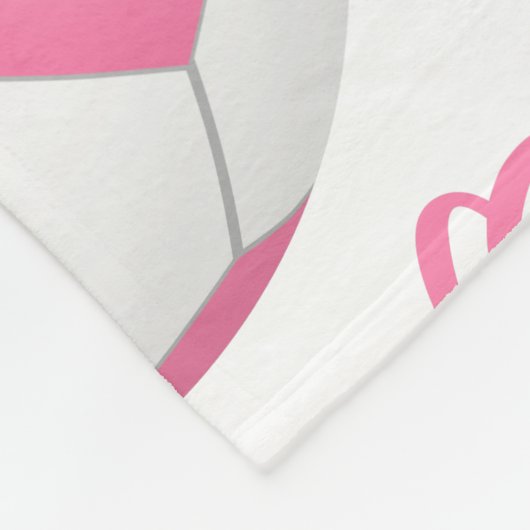 Rosa schwarzer Fußball-Feld mein glücklicher Ort T Fleecedecke (Ecke)