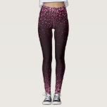 Rosa Schwarzer Glitzer Sparkle Girly Stilvoll Leggings<br><div class="desc">Pink Black Imitats Glitzer Sparkle Girly Stilvolle Chic Moderne Leggins.</div>
