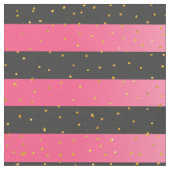 Rosa schwarzer GoldImitat-Glitter punktiert Stoff (Nahaufnahme)