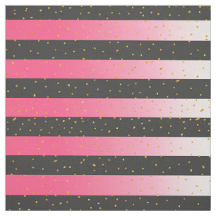 Rosa schwarzer GoldImitat-Glitter punktiert Stoff