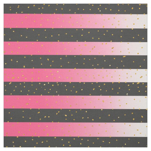 Rosa schwarzer GoldImitat-Glitter punktiert Stoff (Muster)