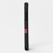 Rosa schwarzer grauer Damast Stripes iPhone 5 Case-Mate iPhone Hülle (Hinten/Links)