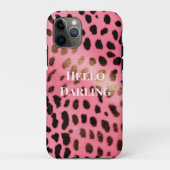 Rosa schwarzer Leopard Abstrakt Case-Mate iPhone Hülle (Rückseite)