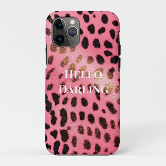 Rosa schwarzer Leopard Abstrakt Case-Mate iPhone Hülle (Rückseite)