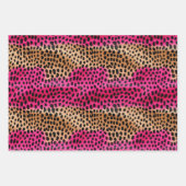 Rosa schwarzer Leopard Abstrakt Geschenkpapier Set (Vorderseite 3)
