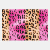 Rosa schwarzer Leopard Abstrakt Geschenkpapier Set (Vorderseite 2)
