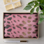 Rosa schwarzer Leopard Abstrakt Seidenpapier (Geschenk)