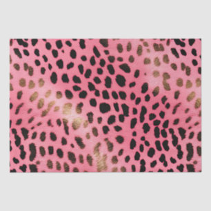 Rosa schwarzer Leopard Abstrakt Seidenpapier