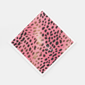 Rosa schwarzer Leopard Abstrakt Serviette (Ecke)