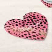 Rosa schwarzer Leopard Abstrakt Untersetzer (angewinkelt)