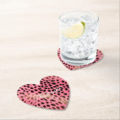 Rosa schwarzer Leopard Abstrakt Untersetzer (Vor Ort)