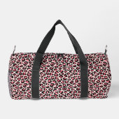 Rosa schwarzer Leopard Druck schneiden Nähen Klein Duffle Bag (Rückseite)