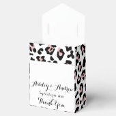 Rosa Schwarzer Leopard-Tierdruck mit Monogramm Geschenkschachtel (Geöffnet)