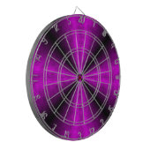 Rosa schwarzer Regenbogen in Elephant Skin Leather Dartscheibe (Vorderseite Links)