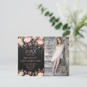 Rosa Schwarzer Stall Foto Abschluss Ankündigung (Stehend Vorderseite)