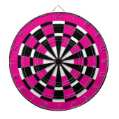 Rosa schwarzer u. weißer Dartboard Dartscheibe (vorne)