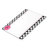 Rosa, schwarzer und weißer Punkt Notizblock (angewinkelt)