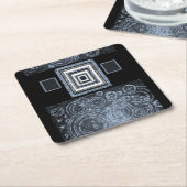 rosa schwarzer Untersetzer (angewinkelt)