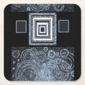 rosa schwarzer Untersetzer (Vorderseite)