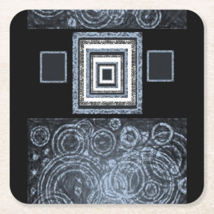 rosa schwarzer Untersetzer