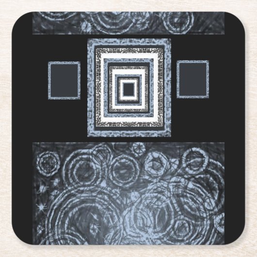 rosa schwarzer Untersetzer (Vorderseite)