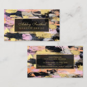 Rosa schwarzes acrylsauermake-up der modernen visitenkarte (Vorne/Hinten)