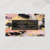 Rosa schwarzes acrylsauermake-up der modernen visitenkarte (Rückseite)