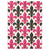 Rosa-schwarzes Barock-Lilienmuster-Design  Klemmbrett (Rückseite)