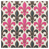 Rosa schwarzes Barock-Lilienmuster-Design  Stoff (Muster)