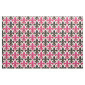 Rosa schwarzes Barock-Lilienmuster-Design  Stoff (Fat Quarter (45,7 x 55,9 cm))