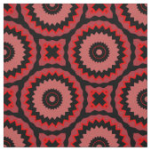 Rosa Schwarzes Boho Ethnic Geometric Muster Stoff (Muster)