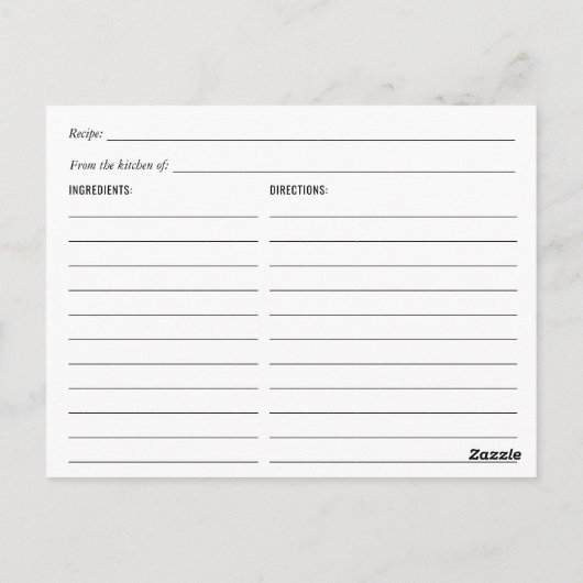 Rosa Schwarzes Brautparty Rezeptkarte Postkarte (Rückseite)