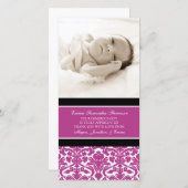 Rosa Schwarzes danken Ihnen Dankeskarte (Vorne/Hinten)