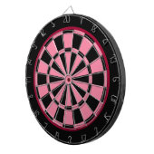 Rosa-schwarzes Design mit schwarzer und dünner mar Dartscheibe (Vorderseite rechts)