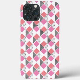 rosa & schwarzes Dreieckmuster ästhetisch Case-Mate iPhone Hülle