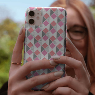 rosa & schwarzes Dreieckmuster ästhetisch Case-Mate iPhone Hülle