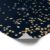 Rosa Schwarzes Foto Quinceañera Geburtstag Poster (Ecke)