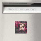 Rosa Schwarzes Foto Speichern Sie das Datumsfenste Magnet (In Situ (Geschirrspüler))