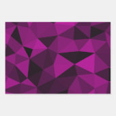 Rosa-schwarzes geometrisches Maschenmuster Geschenkpapier Set (Vorderseite)