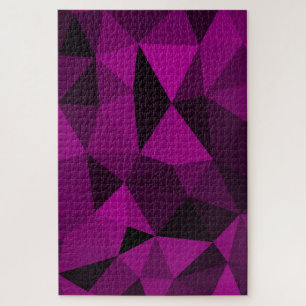 Rosa-schwarzes geometrisches Maschenmuster Puzzle