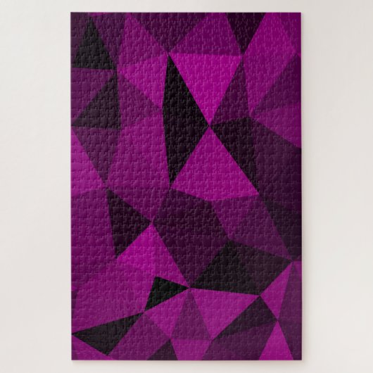 Rosa-schwarzes geometrisches Maschenmuster Puzzle (Vertikal)