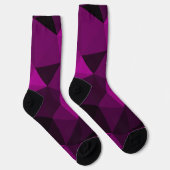 Rosa-schwarzes geometrisches Maschenmuster Socken (Rechts)