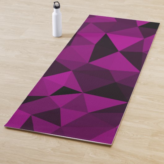 Rosa-schwarzes geometrisches Maschenmuster Yogamatte (Beispiel)